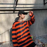 Cool Autumn Fashion Mens Strip Hoodies Korean Hip Hop Loose Casual Sweatshirts Women Oversized Hoodie Plus Size Clothes Males