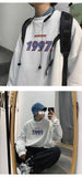 Spring Men Casual Sweatshirts Harajuku 1997 Printed Men Oversized Hoodies Korean Man Casual Loose Pullovers