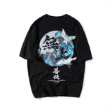 Cotton Cool Oversized T Shirt Gothic High Street Hip Hop T-shirt Men Women Summer Blouse Harajuku Loose Devil Tshirt Streetwear