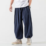 Design Drawstring Harem Pants Men’s Baggy Jogging Pants Japanese Men Crotch Wide Leg Pants Male Casual Loose Trousers