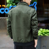 Mens Jacket Fashion Army Military Jacket Man Coats Bomber Jacket Stand Male Casual Coats Streetwear Chamarras Para Hombre