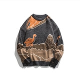 Gotmes Harajuku vintage rabbit ugly sweater streetwear pullover men super cute anime knitwear sweating video hip hop grandpa sweater