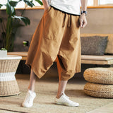 Men Harajuku Harem Pants  Mens Summer Cotton Linen Joggers Pants Male Vintage Chinese Style Sweatpants Fashions