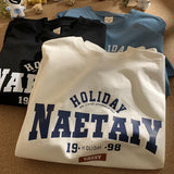Privathinker Cotton Summer Men's T-shirts Short Sleeve Letter Graphic Unisex Tops Casual Fashion Brand Male Tees Shirts