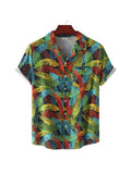 Hawaiian Men's Shirt Short Sleeve Oversized 3D Printing Anime Coconut Tree Pattern Male Clothes Harajuku Tops Summer Fashion