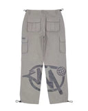Streetwear Y2K Cargo Pant Overalls Minus Two Black Pants New Harajuku Fashion Casual Loose Men Rock Straight Wide Leg Pants