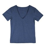 Summer Sexy Deep V-Neck Men's T Shirt Low Cut Vneck Wide Vee Tee Male Tshirt Short Sleeve Causal Solid Tops Invisible Undershirt