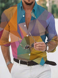 Spring Luxury Men's Shirts Street Oversized Shirt Plaid Printed Designer Long Sleeve Tops Men's Clothes Club Office Cardigan