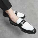 Fashion Men Loafers Slip On Classic British Style Casual Dress Shoes Classic Social Leather Shoes Elegant Original Boat Shoes