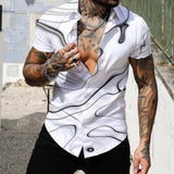 Summer Men's Short Sleeve Shirts 3D Printed Fashion Shirts Hawaiian Casual Shirts Oversized S-5XL