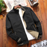Varsity Jacket Men Windbreaker Double-sided Wear Jackets Men Baseball Jacket Hip Hop Streetwear Coat Solid Color