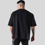 Gym Fitness Shirt Men's Running Sports Loose Oversized T-shirt Short Sleeve Cotton Summer Men's Bodybuilding Workout Top Men's