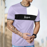 Men's Street T-shirt Summer Men's 3D Stripe Printing Short Sleeve Tops Fashion Everyday T Shirt Oversized Tee Shirt Men Clothing