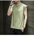 Mens Tank Top Cotton Sleeveless blouse Casual Vest Men Bodybuilding Bottoming Undershirt Camiseta