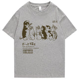 Men's Oversized T Shirt Clothing Hip Hop Cat Shower Street Print T Shirt Casual Cotton Summer Short Sleeve T Shirt