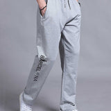 Spring Autumn Men's Sports Running Pants Joggers Loose Straight Cylinder Active Pants Gym Workout Jogging Trousers
