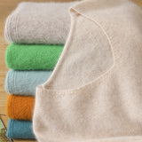 Men's 100% Pure Mink Cashmere Sweater V-Neck Pullovers Knit Sweater Autumn and Winter New Long Sleeve High-End Jumpers Mink Tops