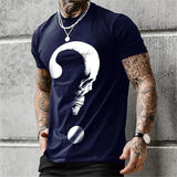 Summer Men' T-shirt Letter Print High Quality Crew Neck T-shirt Everyday Casual Clothing Retro Trendy Sweatshirt Oversized Shirt