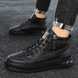 Men Combat Boots Men's Outdoor Luxury Shoes Fashion Leather Boots Shoes Spring Sneakers Ankle Men Shoes Winter Boots White