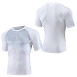 Mens Sport Compression Shirt Gym Tight Sweatshirt Running Top for Fitness T-shirt Bodybuilding Clothes Jogging Rashguard Dry Fit