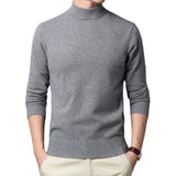 Sweater Warm Men's Half Turtleneck Solid Color Pullover Fashion Thickening  Middle-aged  Long-sleeved Top pullover