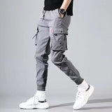 Classic Streetwear Casual Men Ribbons Harem Jogging Pants Male Slim Fit Spring Cargo Pants Multi-Pockets Women Trousers Jo