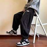 New Cotton Cargo Pants Loose Harem Pants Casual Ankle Length Casual Multi Pocket Baggy Pants Male Oversized Fashion Trousers