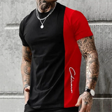 Men's Street T-shirt Summer Men's 3D Stripe Printing Short Sleeve Tops Fashion Everyday T Shirt Oversized Tee Shirt Men Clothing
