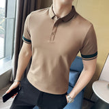 New Summer Men Polo Shirt Printed Fashion Lapel Breathable Casual Tees Tops Short Sleeve Hip Hop Polos Shirts S-4XL