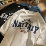 Privathinker Cotton Summer Men's T-shirts Short Sleeve Letter Graphic Unisex Tops Casual Fashion Brand Male Tees Shirts