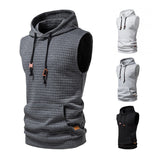 Mens Sleeveless Hoodies Fashion Casual Zipper Hooded Sweatshirt Men bodybuilding tank top sporting Shirt waistcoat vest gym