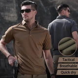T-shirt Men Summer Short Sleeve Top Tee Outdoor Tshirt Casual Clothing Army Workout Plus Size Tactical T Shirt Men
