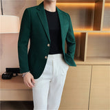 Casual Suit Jackets Blazer for Men Wedding Slim Fit Outwear Oversized Single Breasted Blazers Elegant Luxury Coats Korean