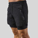 Street Fashion Shorts Men's2 In1 Double Layer Quick Dry Sports Style Fitness Jogging Workout Men's Casual Shorts