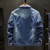 Winter Denim Cotton Jacket Men's Padded Thicker Plus Size Warm Jacket Top