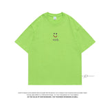 Privathinker Creative Smiling Face Men's Tshirt Loose Round Neck Short Sleeve T-shirt Korean Style Male Tops Summer Fashion Tees