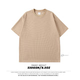 Neploha Waffle T-shirts For Men Basic Tee Casual T shirt Oversized Tops Quality Unisex Short Tshirts Tees Men Clothing