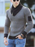 Korean Fashion Autumn Men Casual Vintage Style Sweater Wool Turtleneck Oversize Winter Men Warm Cotton Pullovers Sweaters