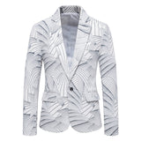 9 Colors!New Men's Fashion Printed Blazer Business Casual Classic One-button Blazers European size Mens Blazer Jacket