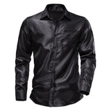 Men's Floral Black Dress Shirts Stylish New Long Sleeve Steampunk Shirt Men Party Club Bar Social Shirt Male Chemise Homme
