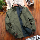 Varsity Jacket Men Windbreaker Double-sided Wear Jackets Men Baseball Jacket Hip Hop Streetwear Coat Solid Color