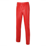 Brand Men Leather Pants Skinny Fit Elastic Style Fashion PU Leather Trousers Motorcycle Pants Thin Streetwear