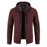 Winter Thick Cardigan Mens Sweater Zipper Hooded Fashion Warm Slim Fit Knitted Sweater Male Fleece Hoodies Coats Men M-4Xl