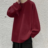 New Long Sleeve t shirt for Men Autumn Fashion Cotton Solid Color t-shirts Cozy Streetwear Men's t-shirt 5XL Baggy Korean Trendy