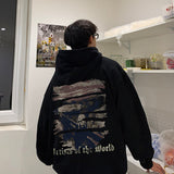 Printed Hoodies Mens Oversize Streetwear Harajuku Casual Unisex Hooded Sweatshirt