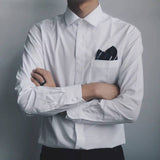 Gotmes British Style Solid Long Sleeve Shirts Men Clothing  Spring Autumn Slim Fit Business Casual Formal Wear Blouse Tops WA02