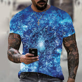Summer New Men's Oversized T-Shirt Casual Lightning Cool 3D Digital Printed T Shirts for Men Short Sleeve Tee Free Shipping