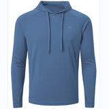 Men's Long Sleeve UPF 50+ Rash Guard Hoodie Fitness Tracksuit Running Jogger Shirt Athletic Hoodie Fishing Hiking Workout Shirts