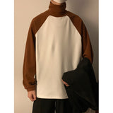 Winter Mens Thicken T-shirts Turtleneck Loose Fashion Bottoming Soft Long Sleeve Top Tees Shirt