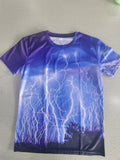 Summer New Men's Oversized T-Shirt Casual Lightning Cool 3D Digital Printed T Shirts for Men Short Sleeve Tee Free Shipping